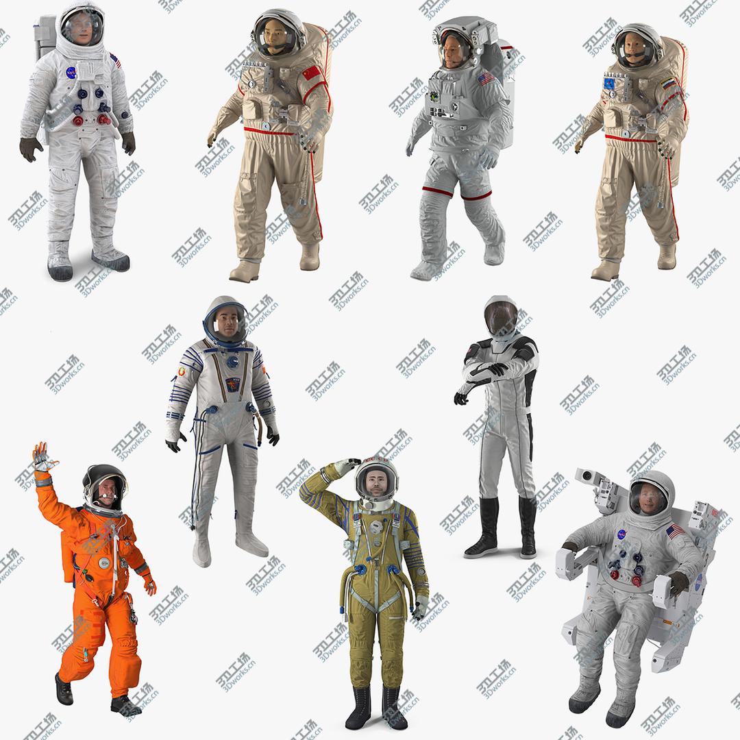 images/goods_img/2021040233/Rigged Astronauts Collection 5 for Maya 3D model/1.jpg